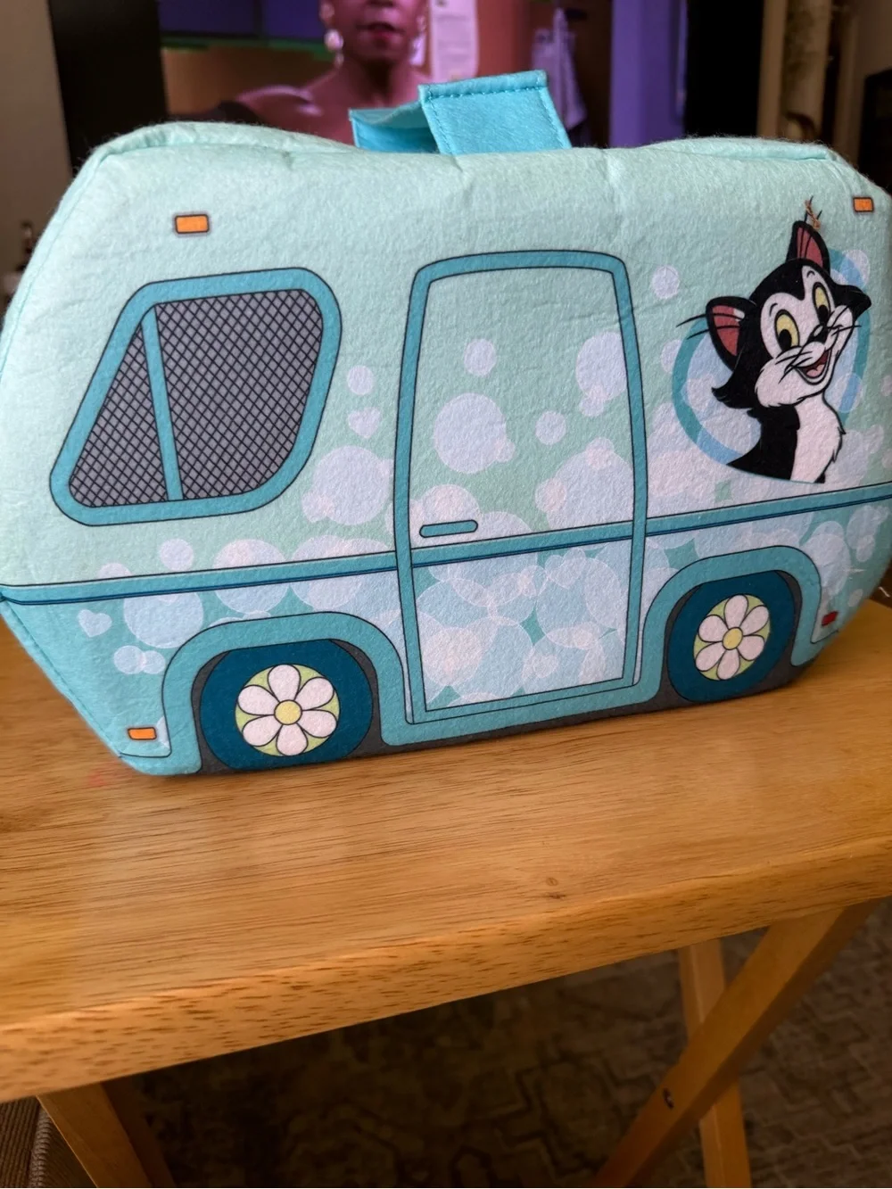 Disney Kids Turquoise Camper Bag with Black & White Cat Graphic